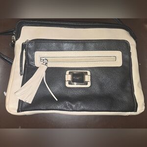 Rosetti Mid size Crossbody Cream and Black Purse